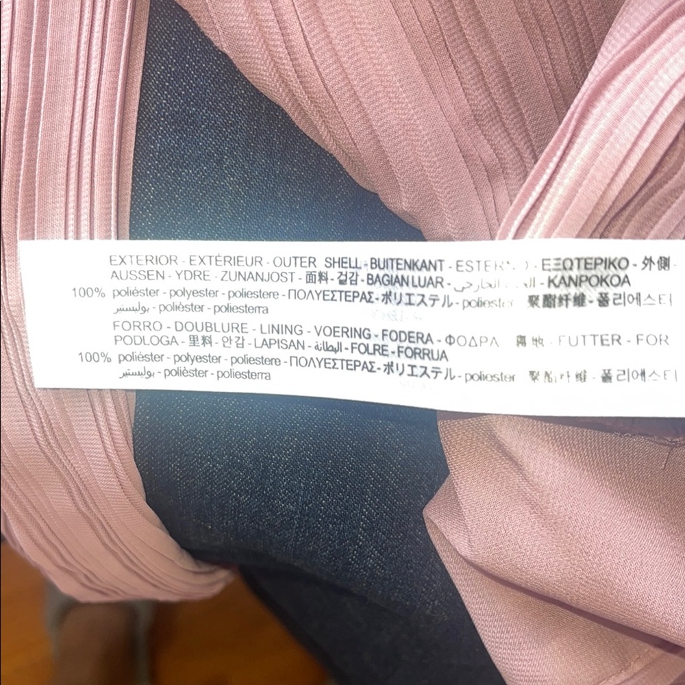 Zara Pink Ribbed Wrap Blouse NWOT PTP 17 length 19 size M excellent condition - Picture 5 of 5